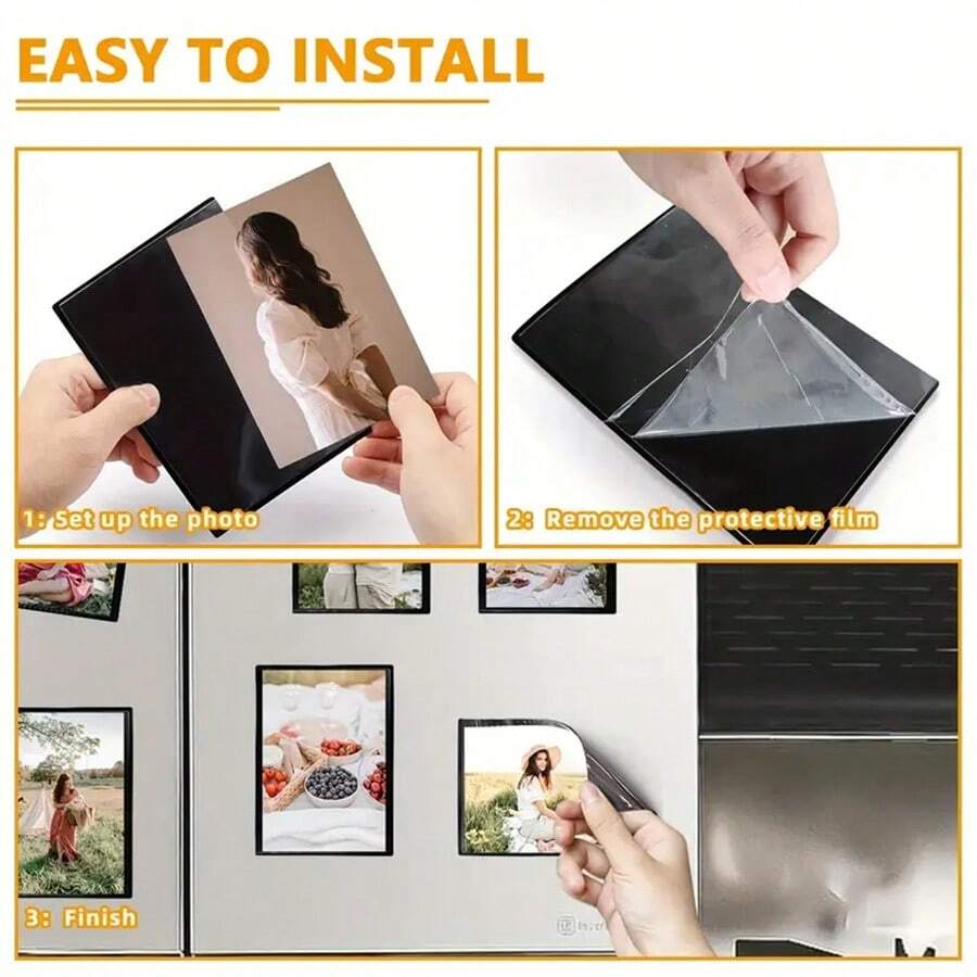 MingTing 24-Piece Magnetic Photo Frames, Holds 4x6 Inch Photos ...