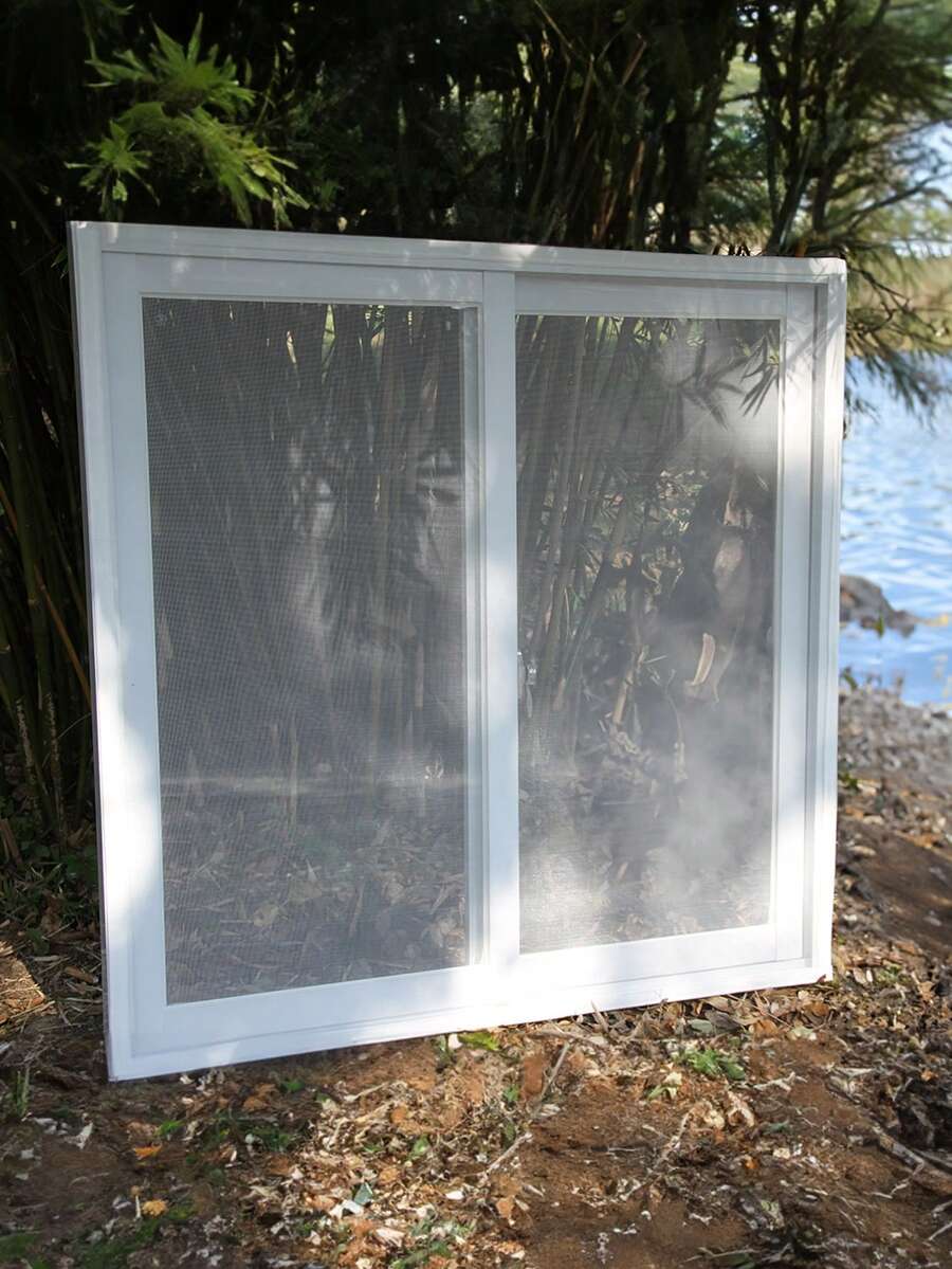 1 Malla de pantalla de ventana blanca, fácil instalación con cierres de gancho y bucle, diseño transpirable para una protección efectiva contra mosquitos e insectos, adecuado para dormitorios, cocinas y salas de estar