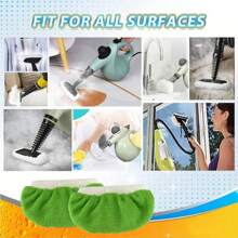 1/4/10 Pieces Of White Microfiber Cloth Cover Suitable For Handheld Steam Cleaners, Washable And Reusable Alternative Cloth, Compatible With Wagner Spraytech Steam Shot, Comfortday, PurSteam ﻿ - Green - View 7