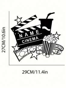 1 Custom Movie Night Metal Wall Art Logo Personalized Vintage Movie Iron Decoration Custom Home Theater Metal Signage The Perfect Gift For Movie Lovers Vintage Movie Popcorn Design Wall Hanging The Perfect Home Improvement Housewarming Gift For Movie Actors, Valentine's Day, Valentine's Day Decor Gifts Birthday Graduation