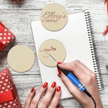 20 件各种尺寸 1-16 英寸空白木环、未完成木圈、DIY 工艺用品、家居装饰、手工材料、绘画和绘图木盘 - 黃色 - 查看 3