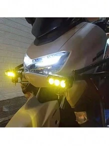 Faros Auxiliares Luz Doble Color Led 80w Para Auto Moto 2pcs - Negro - Ver 9