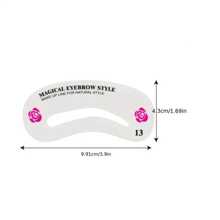 24 Styles Of Eyebrow Shaping Templates - Women's Beauty Set - Perfect For Beauty Models And Makeup Applications
