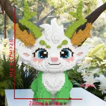 1pc Cute Dragon Building Blocks Set, DIY 3D Assembly Pressure Relief Educational Toy Model Decor, Perfect Gift For Dragon Series Fans, Room Decor