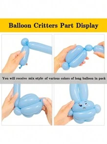 20/50个马卡龙长气球多色扭曲气球DIY造型长魔术气球带免费泵用于婚礼情人节生日节日派对装饰