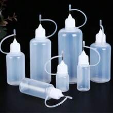 1pc/5pcs 10ml/100ml Empty Dropper Bottles With Black Caps, DIY Quilling Tools, Liquid Dropper Containers, Silicone Rings - Clear - View 4