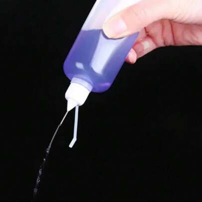 1 件 5 件 10 毫升 100 毫升空针头胶水瓶带黑色盖子 DIY 卷纸工具液体滴管容器硅胶圈