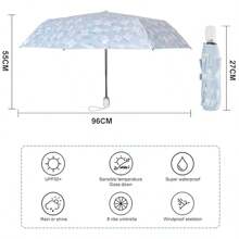 CUBY Cuby Sun Umbrella UV Protection Umbrella Parasol Compact Umbrella Sun And Resistant Sun Blocking Umbrella Auto Open Close
