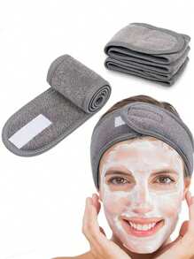 1/3 件女士可调节 Spa 面部头带沐浴化妆发带，适用于洗脸、柔软毛巾、护发配件、护肤头带、美容、护肤产品、水疗、自我护理、护肤工具、面部护理、美容师用品、皮肤、洗面奶、面部 - 彩色 - 查看 7