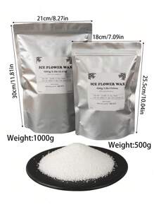 250g/500g/1000g Perlas de cera recargables, adecuadas para hacer velas, núcleos de velas, cera de flor de hielo, velas de perlas DIY, reutilizables. - Blanco - Ver 3