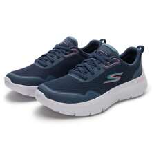 Skechers 女士舒适休闲步行运动鞋，Go Walk Flex 一脚蹬运动鞋 124977-NVLB - 海軍藍色/淺藍色 - 查看 3