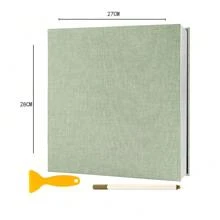 Álbum de fotos autoadhesivo con páginas magnéticas, para fotos de 4x6, 5x7, 8x10, libro de dibujo con bolígrafo metálico, adecuado para regalo, familia, boda, de 11x10.6 pulgadas, 40 páginas, color blanco