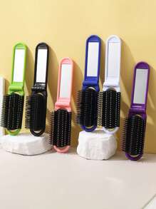 1 件便携式折叠梳子带气垫和镜子，折叠发刷带镜子，旅行发刷，便携式礼物轻巧小发刷，旅行口袋发梳，钱包和健身房化妆品收纳袋化妆收纳包迷你袋旅行小化妆盒配件化妆架刷包化妆容器化妆包旅行必需品女士配件旅行用品、发刷、梳子、美发工具、理发沙龙美发产品和配件美容旅行必需品、返校、旅行度假必需品、女士发饰、刷子、发刷、边刷、刷头发、发梳、梳头发、顺发刷、球刷、迷你发刷、发刷套装、木梳、发刷、刷子、梳子、光滑后刷、发刷、边刷、刷头发、发梳、发刷套装、梳头发、迷你发刷、顺发刷、发刷、头发、配件、美发产品、美发工具、美发用品护发、卷发刷、理发器、理发配件、美发设备