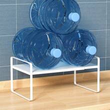 Extendable Shelf For Kitchen Cabinets, Extendable Under Cabinet Shelf, 36-60*21*18cm, White / Black - White - View 3