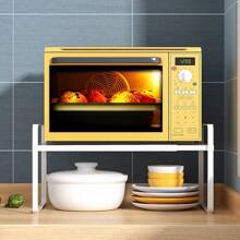 Extendable Shelf For Kitchen Cabinets, Extendable Under Cabinet Shelf, 36-60*21*18cm, White / Black - White - View 1