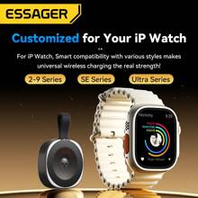 ESSAGER Apple I Watch Magnetic Wireless Charger For Series2-9 SE 1-2 Ultra 1-2 Suitable For Office, Dorm, And Home
