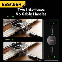 ESSAGER Apple I Watch Magnetic Wireless Charger For Series2-9 SE 1-2 Ultra 1-2 Suitable For Office, Dorm, And Home
