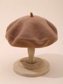 1 Children's Solid Color Retro Matching Beret High Quality Beret Is Not Easy To Ball Girls Suitable For The Autumn And Winter Season Christmas / Halloween Use - Berets - View 23