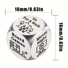 2 Stück Würfel für Date Night Ideen - perfekt für Paare, Jahrestage, Hochzeiten & Valentinstag Geschenke - aus Stahl gefertigt