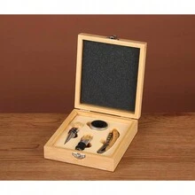 一套竹木盒组合式开瓶器礼盒，高级葡萄酒开瓶器套装，葡萄酒配件工具套装，棋盘造型开瓶器礼盒，圣诞礼物 - 彩色 - 查看 6