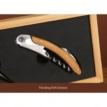 一套竹木盒组合式开瓶器礼盒，高级葡萄酒开瓶器套装，葡萄酒配件工具套装，棋盘造型开瓶器礼盒，圣诞礼物 - 彩色 - 查看 8