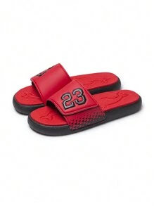 Men's Thick Sole Anti-Slip Open Toe Slippers, Outdoor Sports Sandals, Relaxing & Comfortable - 紅色 - 查看 5