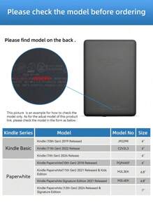 Bao da DANYCASE cho Kindle có chế độ Tự động Ngủ và Thức dậy dành cho Kindle 10th 2019 11th 2022 2024 Kindle Paperwhite 10th 2018 11th 2021 12th 2024 - Màu Hồng Tươi - Xem 5