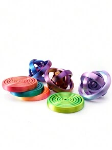 1 件 3D 打印全向陀螺仪、螺旋多边形推力玩具、行星环减压玩具