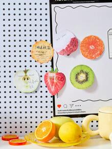 1 tờ sổ ghi chép chủ đề trái cây thực tế vui nhộn/sổ lưu niệm, đồ dùng học tập, trở lại trường - Một cỡ - Xem 11