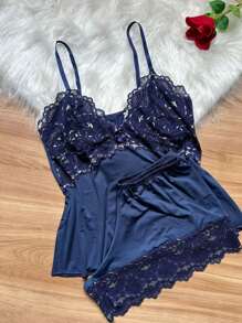 Women Pajama Sets - 藏蓝色 - 查看 1