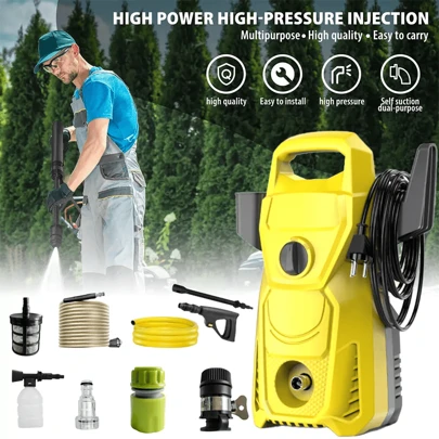 NetHong 5000w Pressure Washer Power High Performance 300 Bar Jet Wash Car Patio Cleaner,Garden Tools