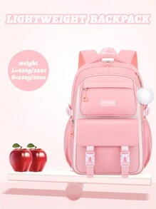 1 件大容量紫色和粉色女孩背包 - 适合上学、户外旅行。轻便、舒适、多功能，配有吊坠。送给女孩的完美生日礼物，返校必备品 - 肩膀包 - 查看 9