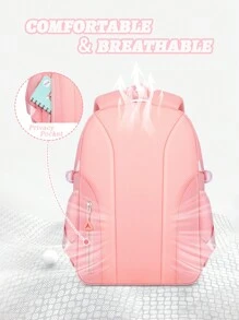 1 件大容量紫色和粉色女孩背包 - 适合上学、户外旅行。轻便、舒适、多功能，配有吊坠。送给女孩的完美生日礼物，返校必备品 - 肩膀包 - 查看 8