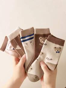 5 perechi de șosete pentru copii, șosete la jumătatea gambei pentru fete și băieți, potrivite pentru toate anotimpurile - Multicolor - Vizualizare 13