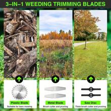 2025 Upgraded Cordless Electric Lawn Mower - 24V 2X4.0Ah Battery-Powered, 4-In-1 Grass Trimmer/Edger/Mini Mower/Brush Cutter With 3 Types Of Blade Assemblies, Ideal For Lawns & Gardens