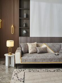 1 szt. Luksusowy złoty nadrukowany europejski pokrowiec na sofę - przyjazny dla zwierząt, antypoślizgowy, uniwersalny pokrowiec na sofę na cztery pory roku, odpowiedni do salonu, sypialni, dekoracji biura