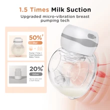Portable Electric Breast Pump With 3 Modes And 12 Levels, 5 Seconds Assembly, Memory Mode, LCD Display, Portable Electric Breast Pump With 19mm/21mm Flange (2 Pack) - Xám - Xem 5