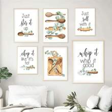 1pc Art Kitchen Home Decor Wall Arts Abstract Kitchenware Canvas Painting Posters Wall No Frame - Multicolor - View 5