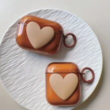 Brown Heart Shaped Protective Case For AirPods 2/3/Pro/Pro2/4 - Brown - View 5