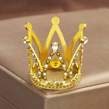 Crowns For Flower Bouquets Golden Silvery Small Crown Queen, Mini Crown Princess Headpiece Mini Tiara Decoration, ForBridal Wedding Royal Themed Decor Birthday Party, Party Decor, Party Supplies