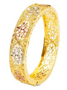 1 pieza Brazalete de aleación de zinc chapado en oro de 24k, accesorio diario de estilo Dubai para mujeres