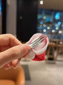 1 件圣诞老人挂帽发夹 - 圣诞节节日装饰发饰、派对用品、圣诞节 - 紅色 - 查看 5