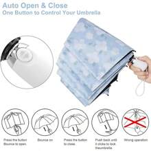 CUBY Cuby Sun Umbrella UV Protection Umbrella Parasol Compact Umbrella Sun And Resistant Sun Blocking Umbrella Auto Open Close