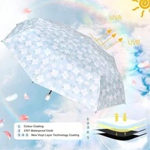 CUBY Cuby Sun Umbrella UV Protection Umbrella Parasol Compact Umbrella Sun And Resistant Sun Blocking Umbrella Auto Open Close