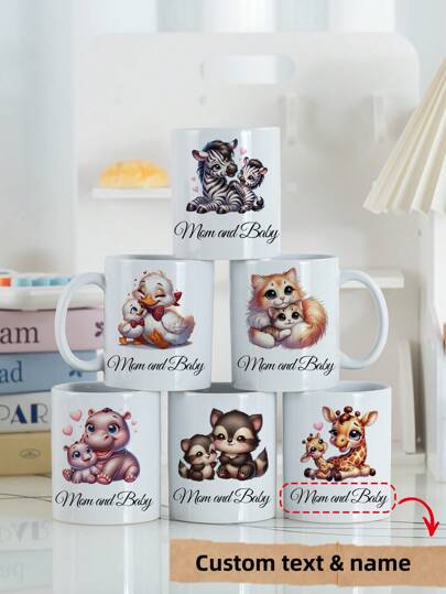 Una taza blanca personalizada con nombre, taza de esmalte personalizada, regalo de Navidad personalizado, regalo de Halloween, regalo de cumpleaños, taza de camping personalizada, taza de cerámica personalizada hecha a mano, regalo único, adecuado para ocasiones especiales, el regalo perfecto para mamá, taza de café con foto personalizada, taza de aniversario con foto personalizada, el regalo perfecto para familia, amigos, calendario festivo