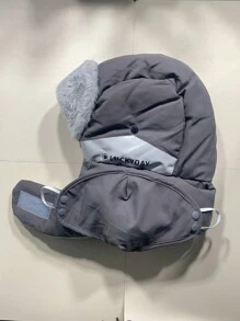 Berretto da sci da uomo con paraorecchie antivento, cappello bomber, caldo e invernale con fodera in cotone, adatto per ciclismo, guida di veicoli elettrici, cappello con isolamento spesso - Grigio - Visualizzare 4