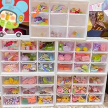 1pc Multi-Layer DIY Beads Jewelry Storage Display Box, Plastic Clear Box Practical Convenient Supplies Gifts For Women - White - View 4