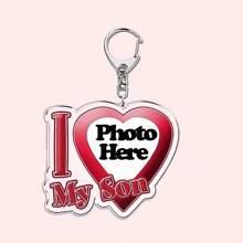 Personalized Keychain With Text "I Love My Boyfriend/Girlfriend/Wife/Hubby/Hot Mama/Dad/King/Queen/Idol/Baby/Family" As Gift - Multicolor - View 25