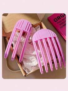 1 个丰盈发根夹 - 3 - 6 齿梳，适合蓬松造型，易于使用的蓬松美发工具，防风塑料梳子垫发根头发，高额头蓬松韩国女士刘海蓬松无缝夹 - 紫色 - 查看 5