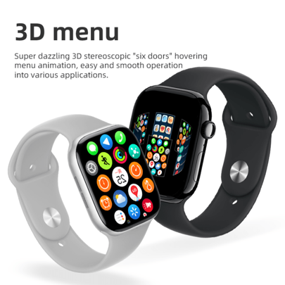 DIONA MONA3 MINI Smartwatch em preto e prata suporta modo esportivo, lembrete de chamada, gravação de atividade V1.4, chamada local NFC Gesture Touch, tela de pressão de 2,1 polegadas -320 * 390 TFT Embalagem chinesa